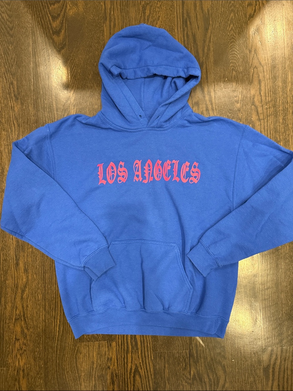Blue 'Los Angeles' Graphic Pullover Hoodie JET